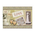 Vintage be my love postcards