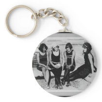 Vintage Beach Beauties Photo Key Chains