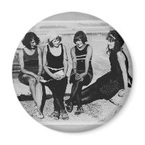 Vintage Beach Beauties Photo Refrigerator Magnet