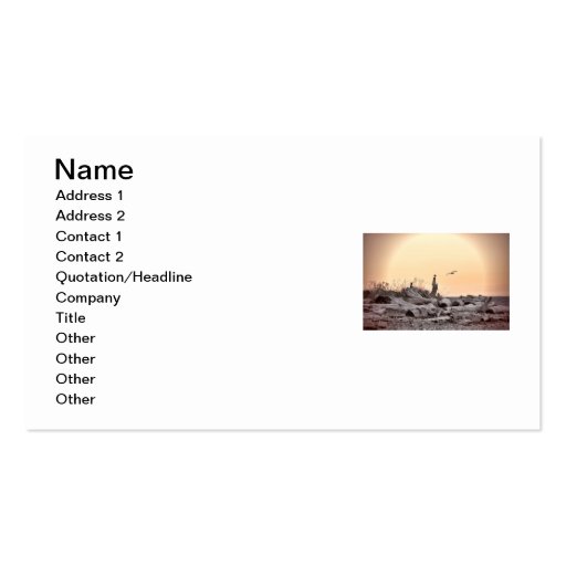 Vintage Beach Scene Business Card Templates