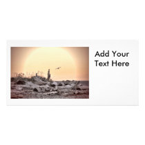 Vintage Beach Scene Picture Card