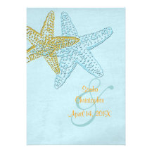 Vintage Beach Wedding Invitations