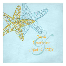 Vintage Beach Wedding Invitations