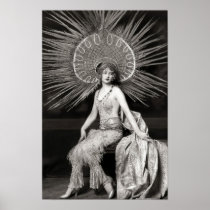 Vintage Beautiful Decorated Dancer Print