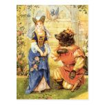 Vintage Beauty and the Beast Fairy Tale Postcards