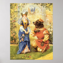 Vintage Beauty and the Beast Fairy Tale Posters