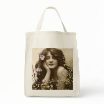 Vintage Beauty with Flowers Bag