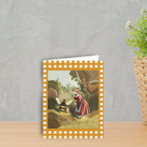 Vintage Bee Little Girl Honey Pot Greeting Cards