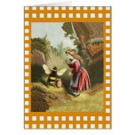 Vintage Bee Little Girl Honey Pot Greeting Cards