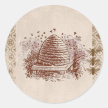 Vintage Beehive Beekeeping Stickers