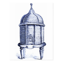 Vintage Beehive Blue Tint Postcards