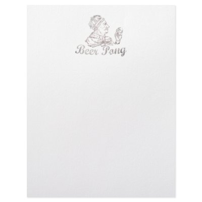Vintage Beer Pong King Letterhead Template by Drinking_Shirts