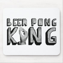 Vintage Beer Pong King mousepads