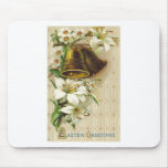 VINTAGE BELL EASTER LILIES AND DAISIES GREETINGS MOUSEPAD