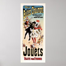 Vintage belle époque Paris French toy store ad Posters