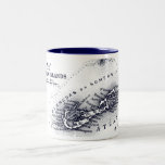 Vintage Bermuda Map, Dark Blue Coffee Mug