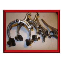 Vintage bicycle parts 5 postcard