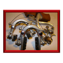 Vintage bicycle parts 6 postcard
