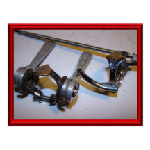 Vintage bicycle parts 9 postcard