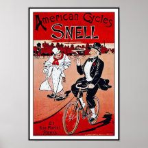 Vintage Bicycle Poster:  American Cycles Snell