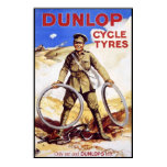 Vintage Bicycle Poster - Dunlop Cycle Tyres posters