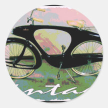 vintage Bicycle Round Sticker