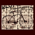 Vintage Bicycle Steampunk design postcards
