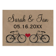 Vintage Bicycle Wedding Place Card Business Card
