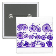 Vintage Bicycles Pinback Buttons