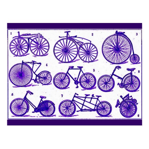 Vintage Bicycles Post Card