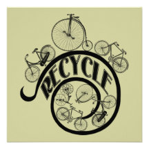 Vintage Bicycles Recycle Apparel and Gifts Announcements