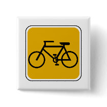 Vintage Bike Road Sign Pin
