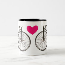 Vintage bike sweetheart coffee mug