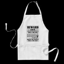 Vintage Billy the Kid Wanted Poster aprons