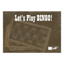Vintage Bingo Invitation