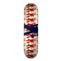 Vintage Biplane on Barn Wood Aviation Gifts Skate Board Decks