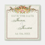 Vintage Bird and Roses - Save the Date Magnet