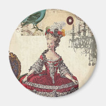 Vintage Bird Chandelier Marie Antoinette Paris Fridge Magnets