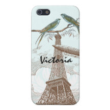 Vintage Bird Eiffel Tower iPhone 5 Case