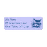 Vintage Bird & Nest Return Address Label