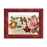 Vintage Bird Roses Postcard