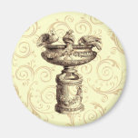 Vintage Birdbath Fridge Magnets