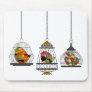 Vintage Birdcage Bird Mouse Pad