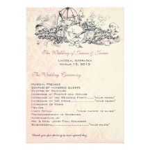 Vintage Birdcage Musical Scroll Wedding Menu Invitations