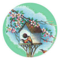 Vintage Birdhouse Stickers