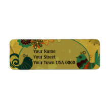 vintage birds and floral design custom return address label