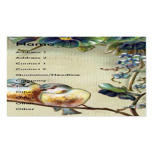 Vintage Birds Business Card Templates