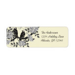 Vintage Birds Hand Drawn Flowers Labels