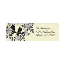 Vintage Birds Hand Drawn Flowers Labels