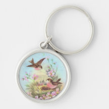 Vintage Birds Keychains